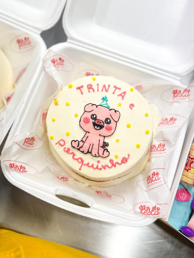 Bento cake decorated with the Sticker Technique 6
