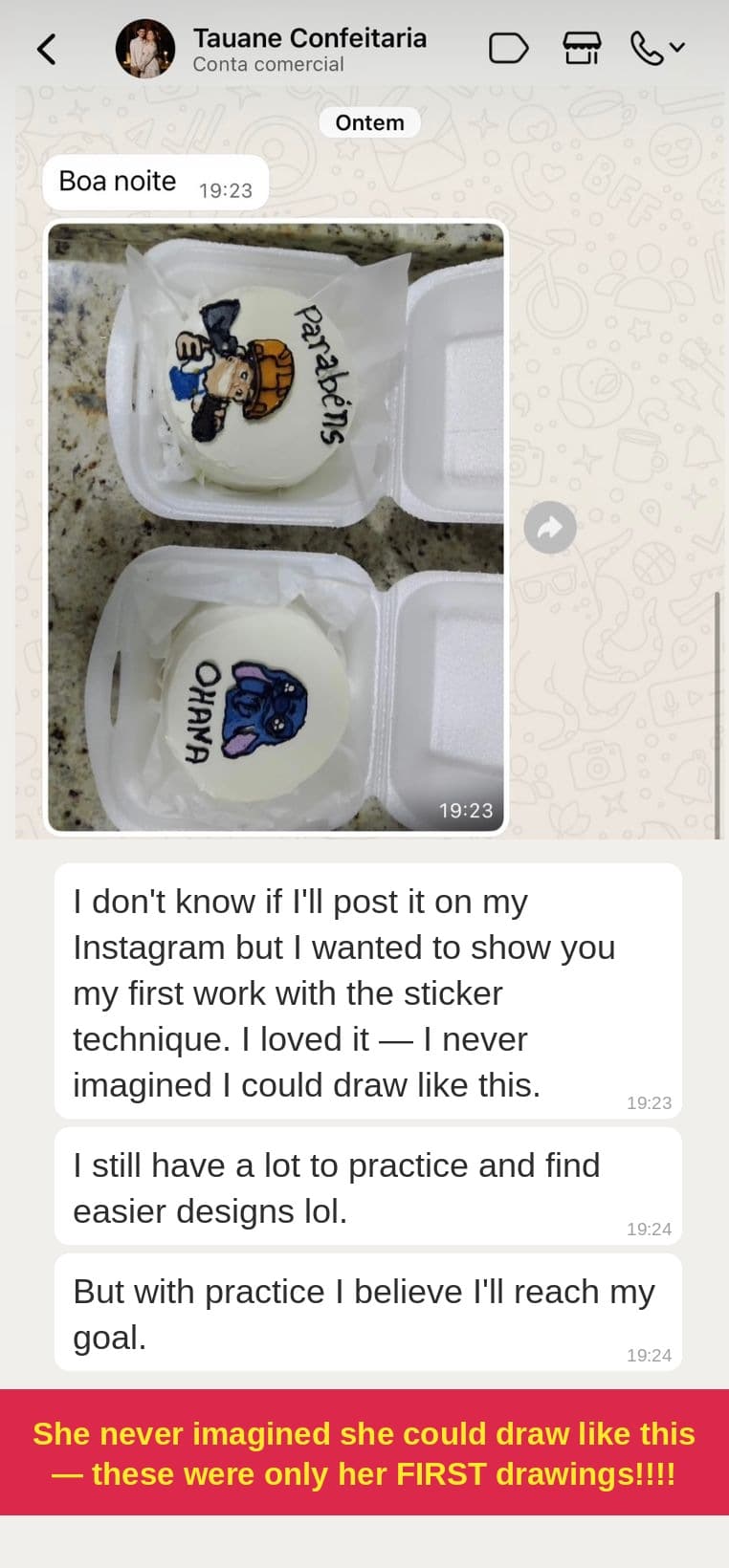 Student testimonial 3 about the Sticker Technique course