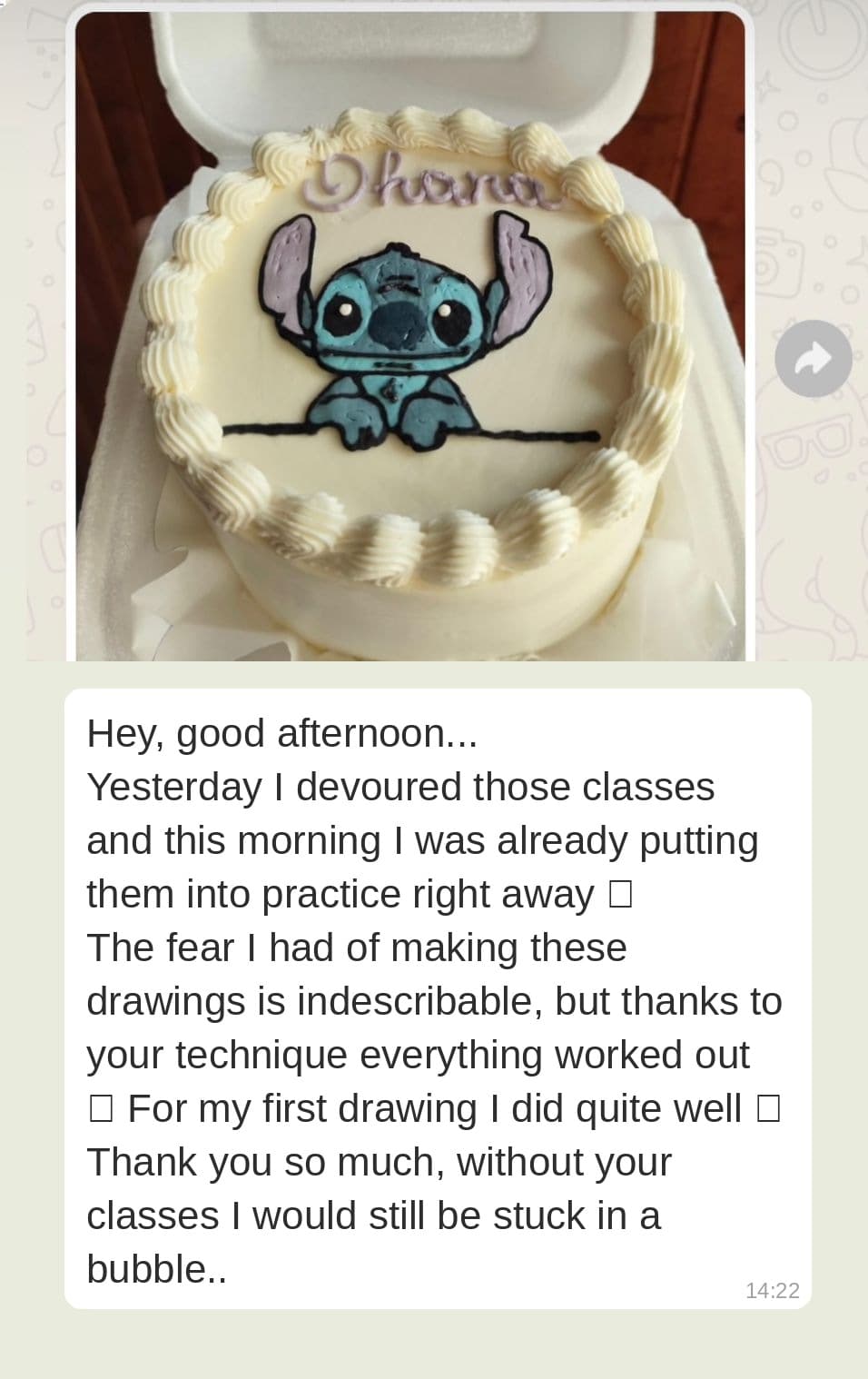 Student testimonial about the Sticker Technique course